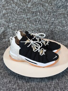 Nike Lebron XVIII Sneakers Kids 7 Y CW2760-007 Black / White / Gum